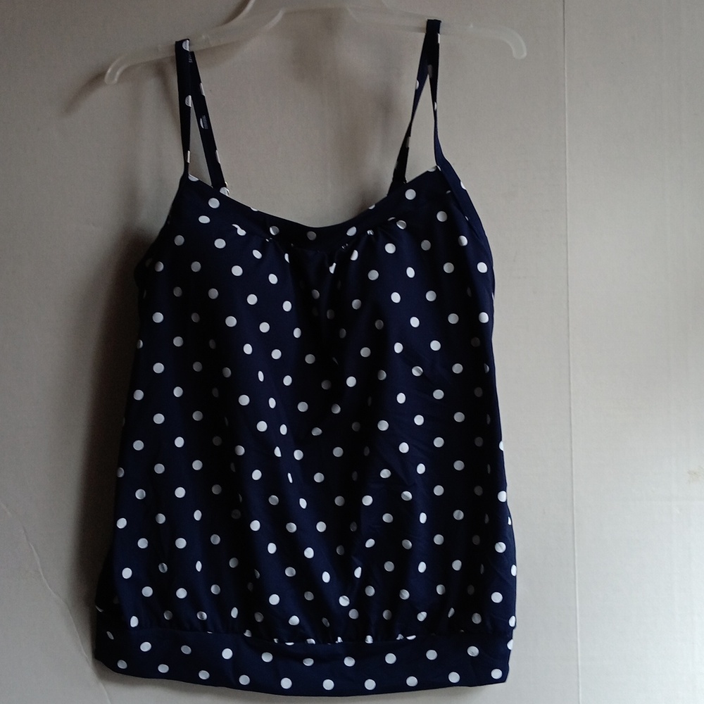 BLUE/WHITE PATTERN SWIM TANKINI